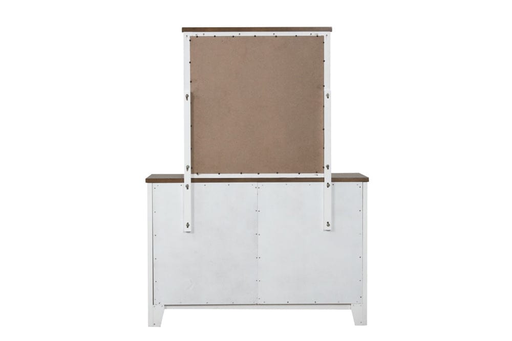 Furniture of America - Pinetop Dresser in White/Dark Brown - FM7171WH-D View 5