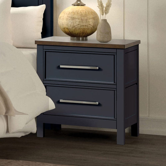 Furniture of America - Pinetop Nightstand in Blue/Dark Brown - FM7171BL-N View 1