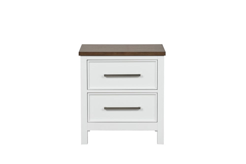 Furniture of America - Pinetop Nightstand in White/Dark Brown - FM7171WH-N View 5