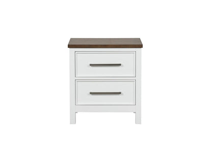Furniture of America - Pinetop Nightstand in White/Dark Brown - FM7171WH-N View 5