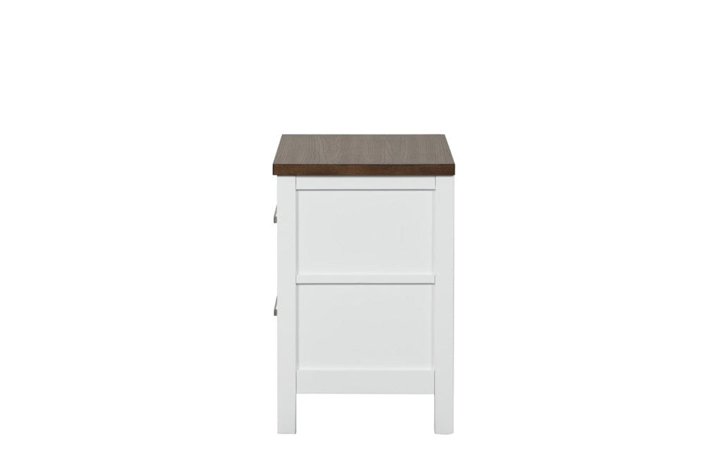 Furniture of America - Pinetop Nightstand in White/Dark Brown - FM7171WH-N View 6