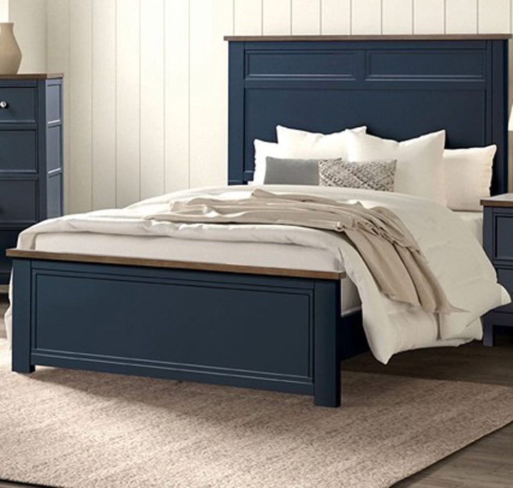 Furniture of America - Pinetop Twin Bed in Blue/Dark Brown - FM7171BL-T-BED View 1