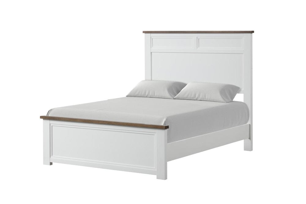 Furniture of America - Pinetop Twin Bed in White/Dark Brown - FM7171WH-T-BED View 1