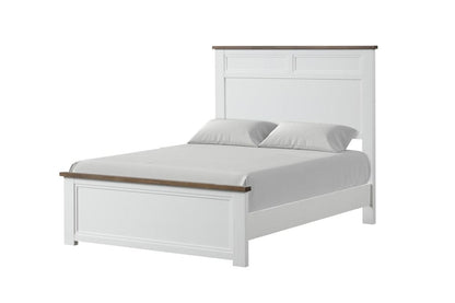 Furniture of America - Pinetop Twin Bed in White/Dark Brown - FM7171WH-T-BED View 1