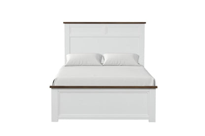 Furniture of America - Pinetop Twin Bed in White/Dark Brown - FM7171WH-T-BED View 3