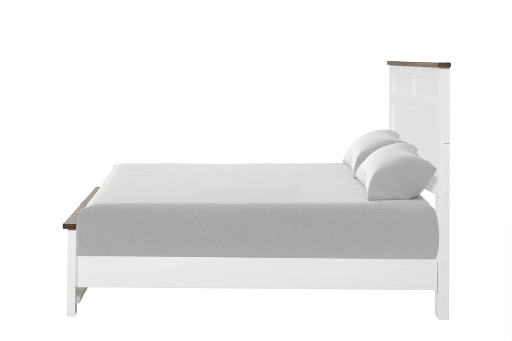 Furniture of America - Pinetop Twin Bed in White/Dark Brown - FM7171WH-T-BED View 4