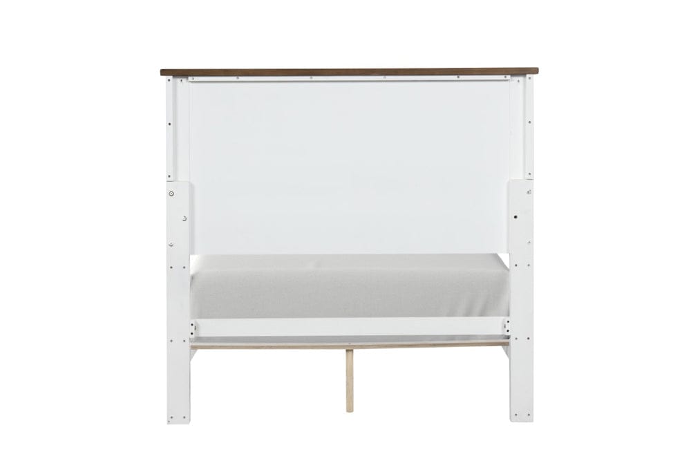 Furniture of America - Pinetop Twin Bed in White/Dark Brown - FM7171WH-T-BED View 5
