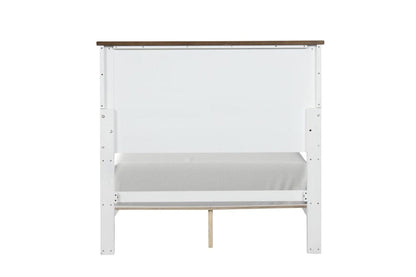 Furniture of America - Pinetop Twin Bed in White/Dark Brown - FM7171WH-T-BED View 5