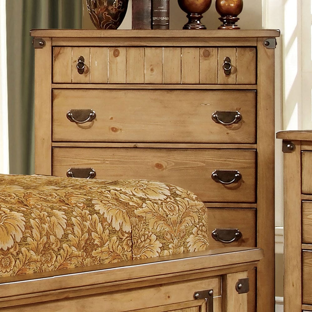 Furniture of America - Pioneer Chest in Weathered Elm - CM7449C View 1