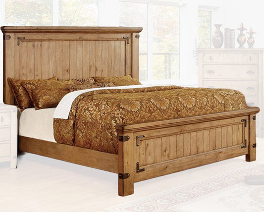 Furniture of America - Pioneer E.King Bed in Weathered Elm - CM7449EK-BED View 1