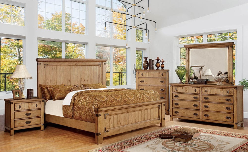 Furniture of America - Pioneer Queen Bed in Weathered Elm - CM7449Q-BED View 2