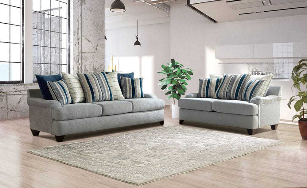 Furniture of America - Plaistow Sofa + Loveseat in Gray - SM5189-2PC View 1