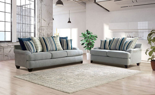 Furniture of America - Plaistow Sofa + Loveseat in Gray - SM5189-2PC View 1