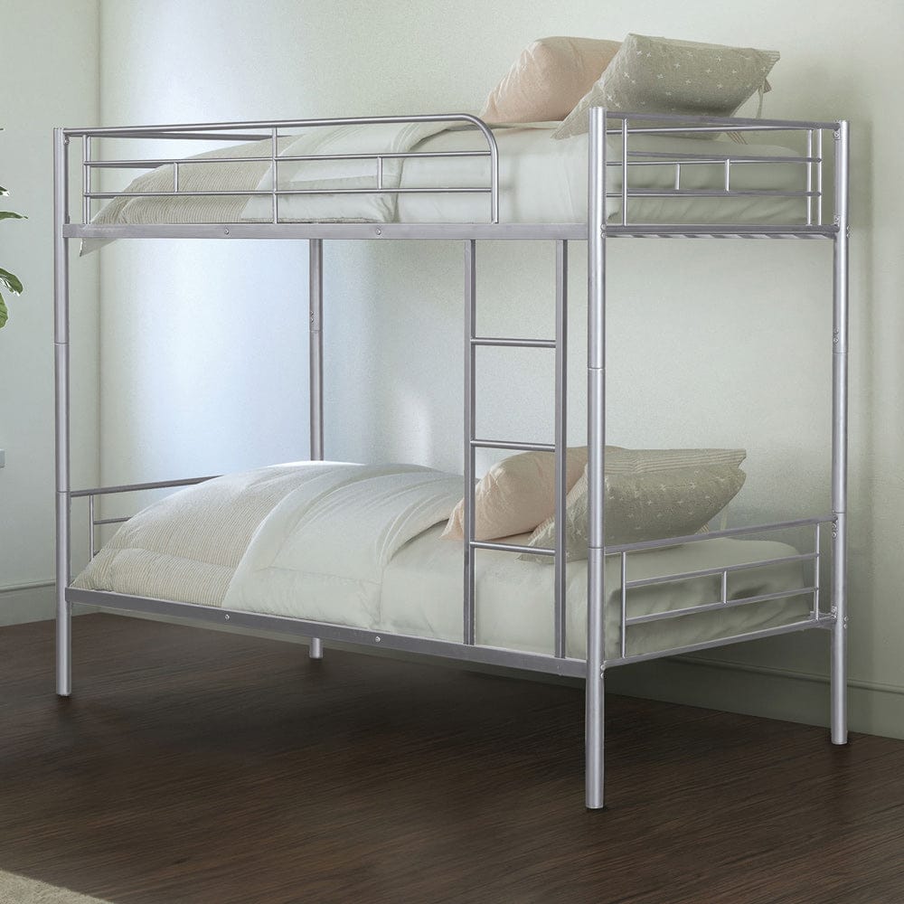 Furniture of America - Plutus Twin/Twin Metal Bunk Bed (K/D) in Silver - FM-BK900SV-TT View 1