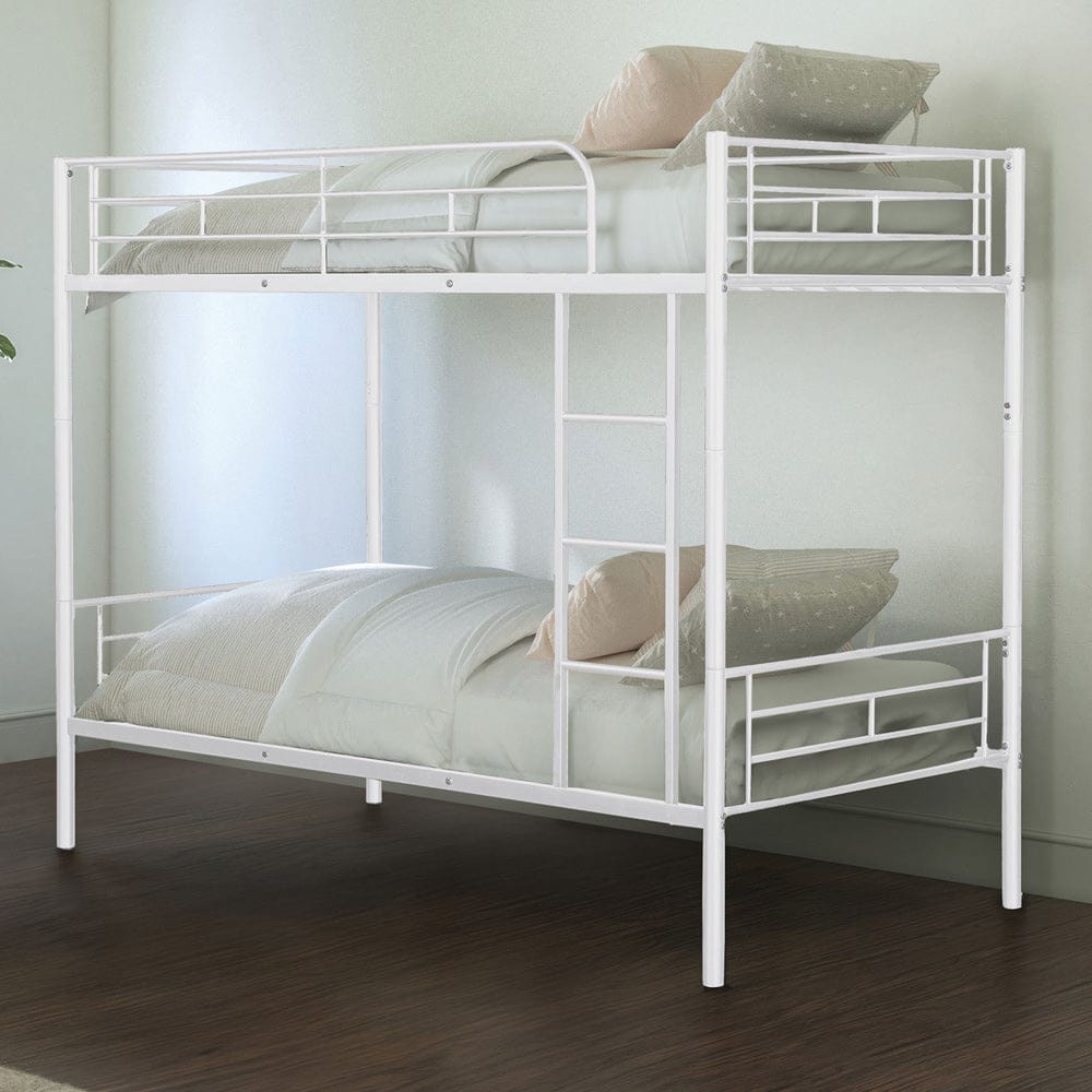 Furniture of America - Plutus Twin/Twin Metal Bunk Bed (K/D) in White - FM-BK900WH-TT View 1