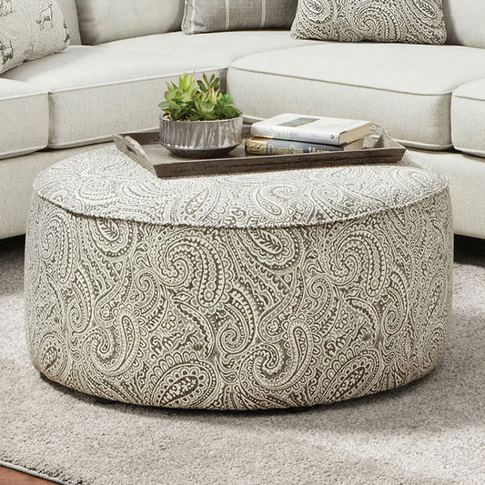 Furniture of America - Pocklington Ottoman in Paisley Multi - SM8188-OT View 1