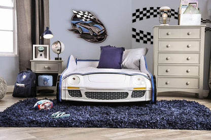 Furniture of America - Poe Twin Bed in White/Blue - CM7640-BED View 4