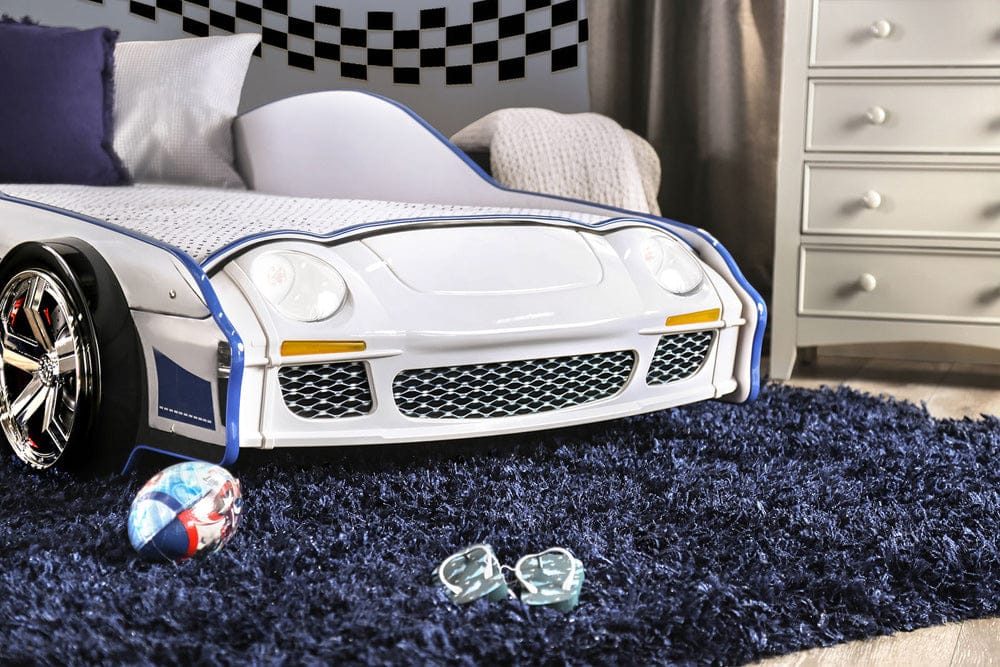 Furniture of America - Poe Twin Bed in White/Blue - CM7640-BED View 6