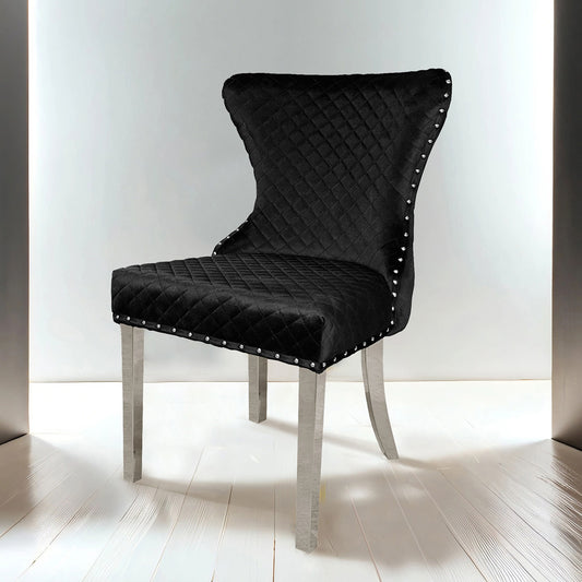 Furniture of America - Portanova Chair Set of 2 in Black - FM33014BK-SC-2PK View 1