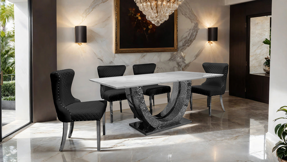 Furniture of America - Portanova Chair Set of 2 in Black - FM33014BK-SC-2PK View 2
