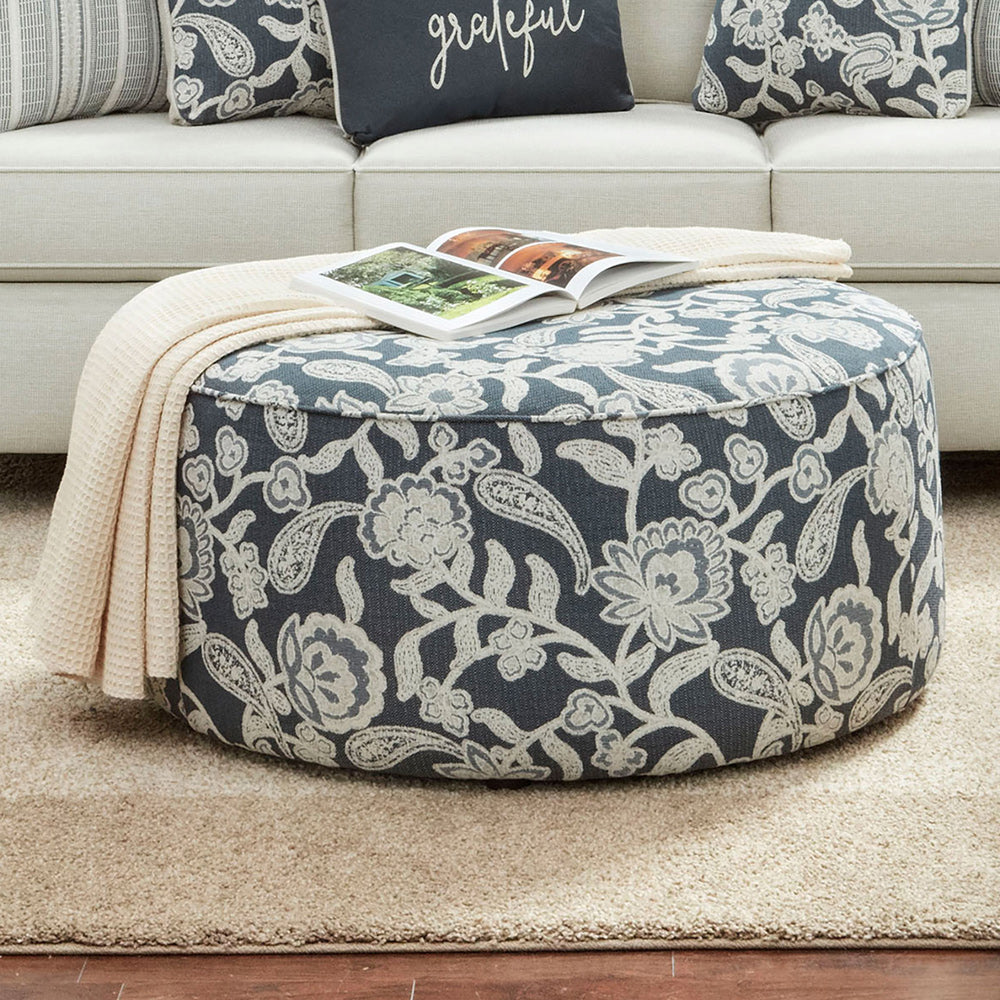 Furniture of America - Porthcawl Ottoman in Floral Multi - SM8190-OT View 1