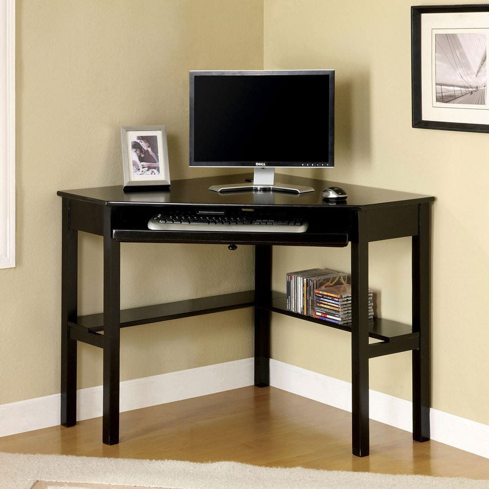 Furniture of America - Porto Corner Desk in Black - CM-DK6643 View 1