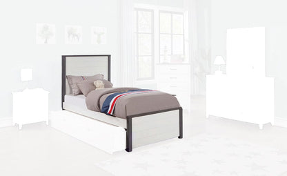 Furniture of America - Priam Twin Bed in White/Gray - CM7467WH-T-BED View 1