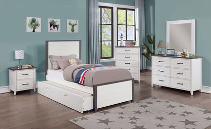 Furniture of America - Priam Twin Bed in White/Gray - CM7467WH-T-BED View 3