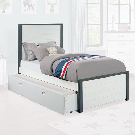 Furniture of America - Priam Twin Bed w/ Trundle in White - CM7467WH-T-BED+TR View 1