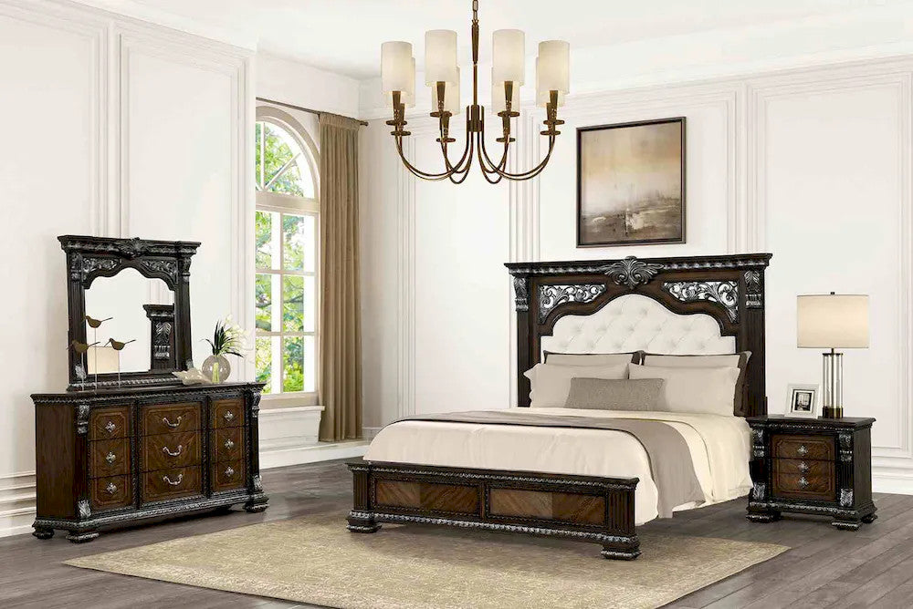 Furniture of America - Promenade - 4 Pc. Queen Bedroom Set w/ 2NS - Espresso - FM70002DB-Q-5PC-2NS view 1