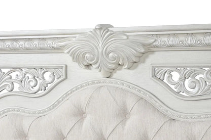 Furniture of America - Promenade - 4 Pc. Queen Bedroom Set w/ 2NS - Wire Brushed White - FM70001WH-Q-5PC-2NS view 3