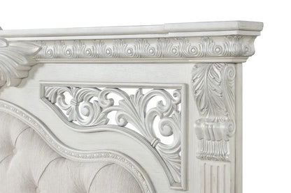 Furniture of America - Promenade - 4 Pc. Queen Bedroom Set w/ Chest - Wire Brushed White - FM70001WH-Q-5PC-C view 9