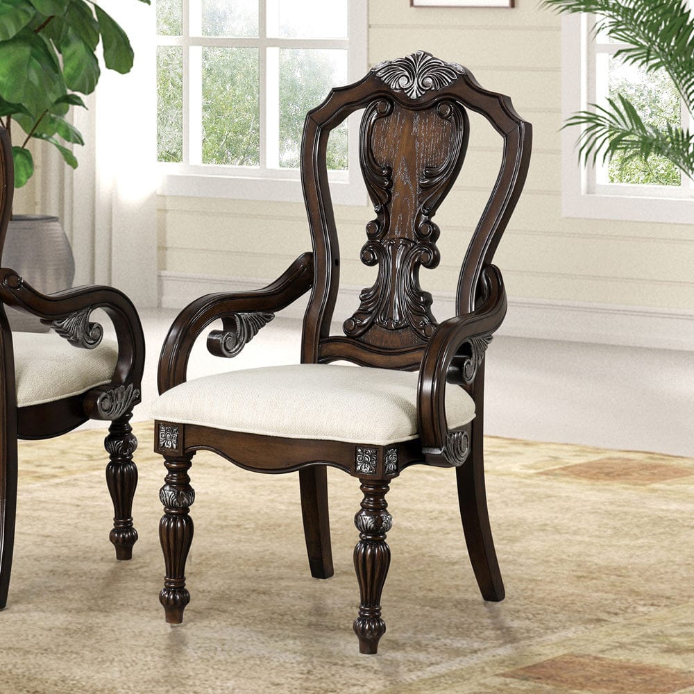 Furniture of America - Promenade Arm Chair Set of 2 in Dark Brown - FM31002DB-AC-2PK View 1