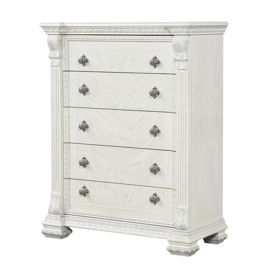 Furniture of America - Promenade Chest in Wire Brushed White - FM70001WH-C View 1