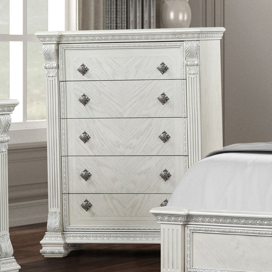 Furniture of America - Promenade Chest in Wire Brushed White - FM70001WH-C View 2