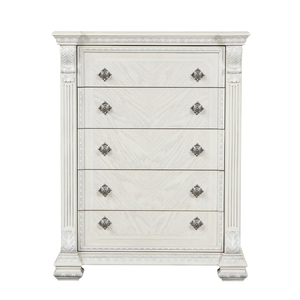 Furniture of America - Promenade Chest in Wire Brushed White - FM70001WH-C View 3