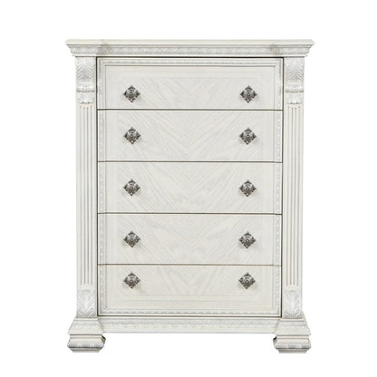 Furniture of America - Promenade Chest in Wire Brushed White - FM70001WH-C View 3