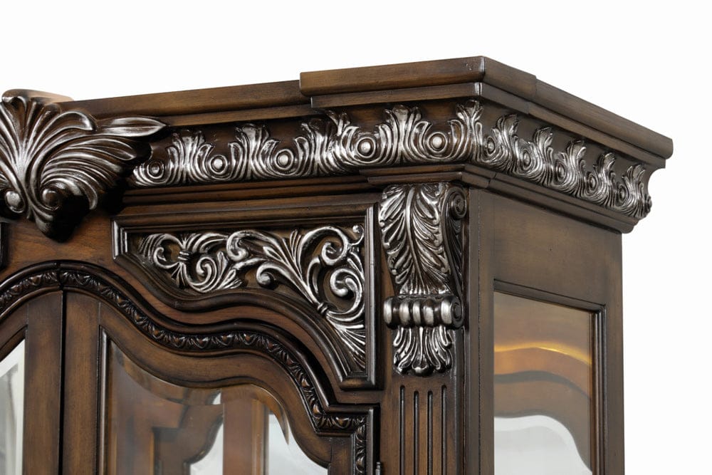 Furniture of America - Promenade Curio Cabinet in Dark Brown - FM31002DB-CR View 3