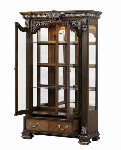 Furniture of America - Promenade Curio Cabinet in Dark Brown - FM31002DB-CR View 4