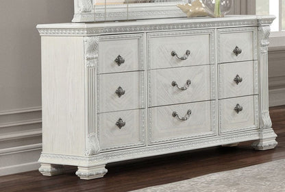 Furniture of America - Promenade Dresser w/Jewelry Box in Wire Brushed White - FM70001WH-D View 1