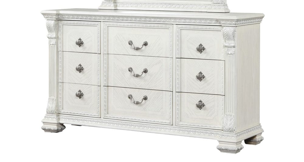 Furniture of America - Promenade Dresser w/Jewelry Box in Wire Brushed White - FM70001WH-D View 2
