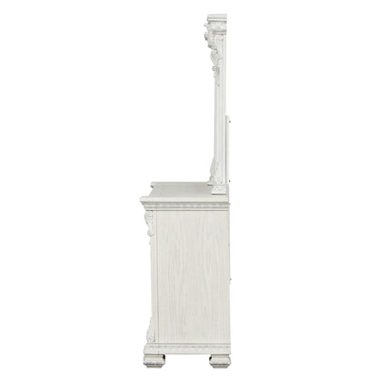 Furniture of America - Promenade Dresser w/Jewelry Box in Wire Brushed White - FM70001WH-D View 4