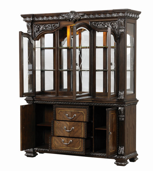 Furniture of America - Promenade Hutch And Buffet in Dark Brown - FM31002DB-HB-SET View 2