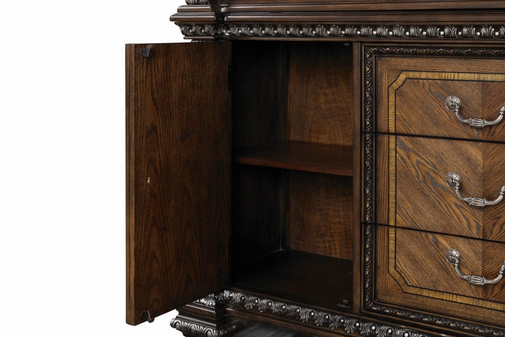 Furniture of America - Promenade Hutch And Buffet in Dark Brown - FM31002DB-HB-SET View 3