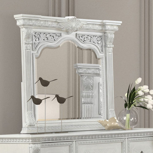 Furniture of America - Promenade Mirror in Wire Brushed White - FM70001WH-M View 1