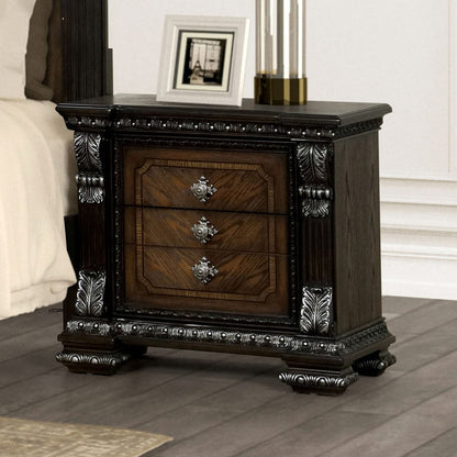 Furniture of America - Promenade Nightstand w/ Hidden Drawer USB A-C in Espresso - FM70002DB-N View 1