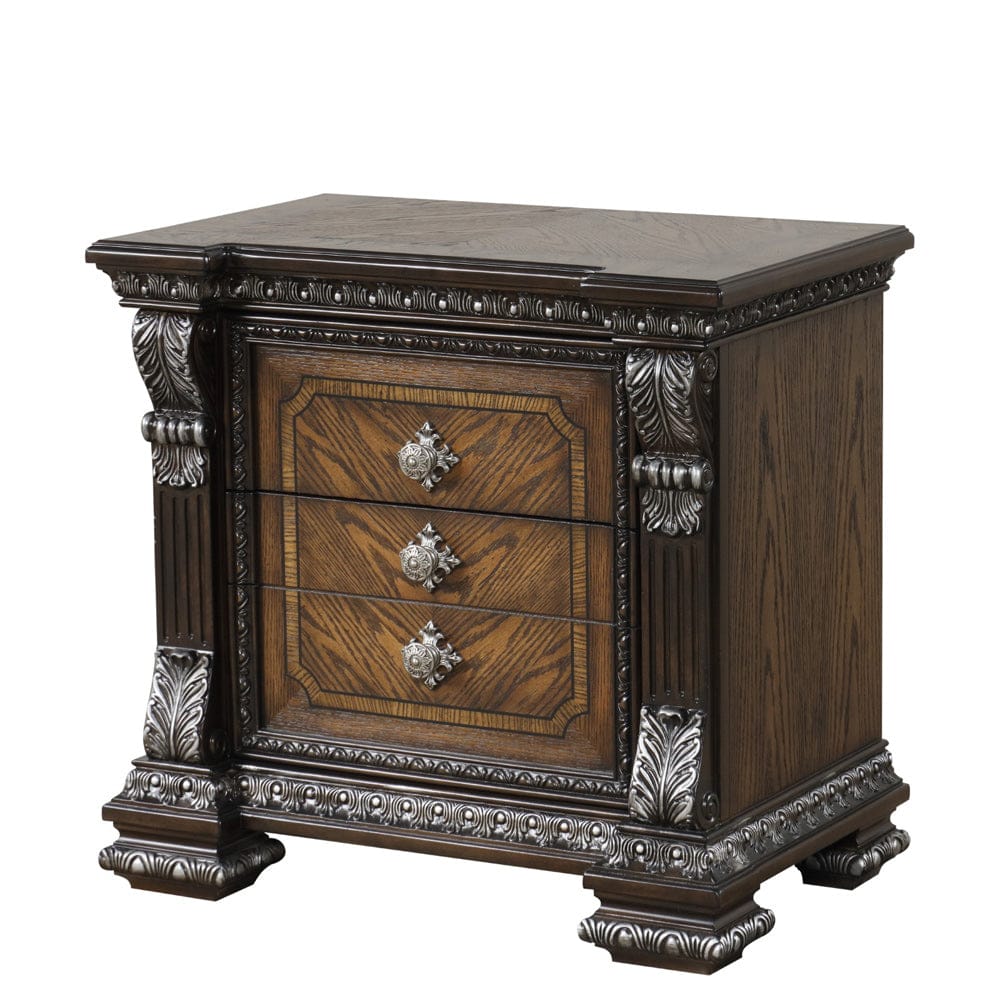 Furniture of America - Promenade Nightstand w/ Hidden Drawer USB A-C in Espresso - FM70002DB-N View 3
