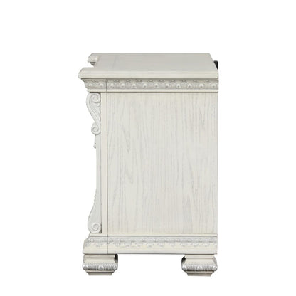 Furniture of America - Promenade Nightstand w/ Hidden Drawer USB A-C in Wire Brushed White - FM70001WH-N View 6
