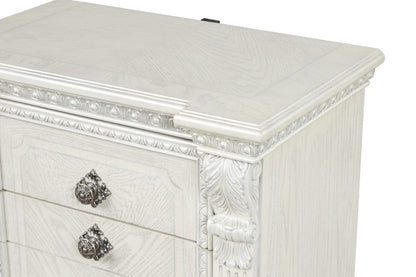 Furniture of America - Promenade Nightstand w/ Hidden Drawer USB A-C in Wire Brushed White - FM70001WH-N View 8