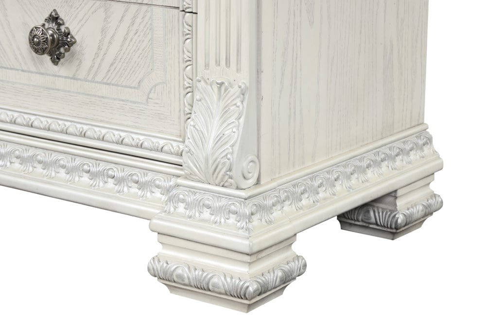 Furniture of America - Promenade Nightstand w/ Hidden Drawer USB A-C in Wire Brushed White - FM70001WH-N View 9